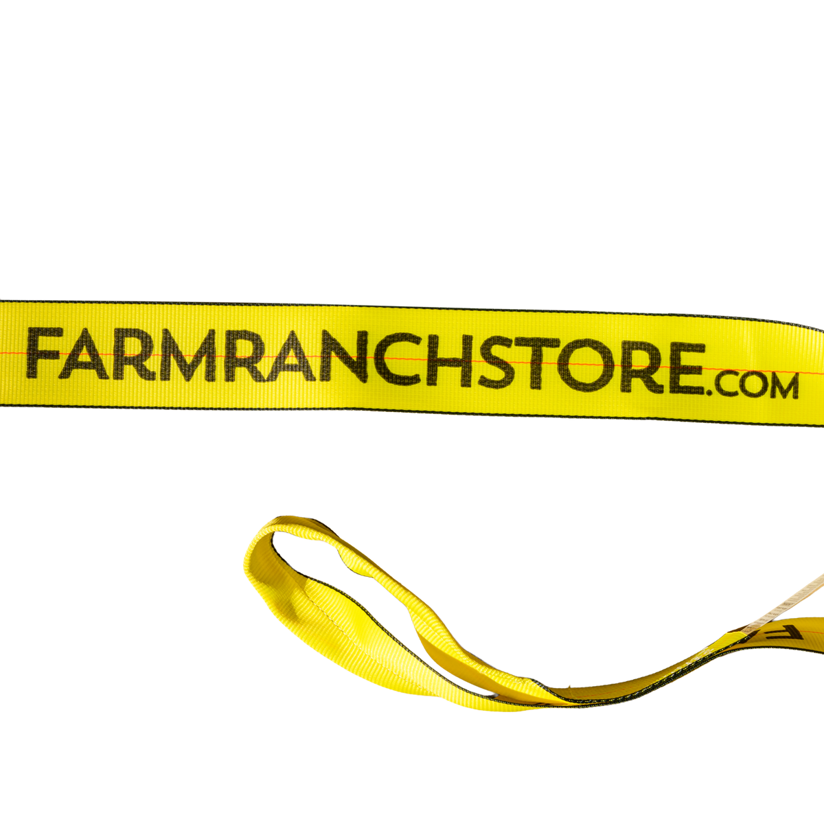 4" x 30' Winch Strap with Twisted Sewn Loop | Yellow