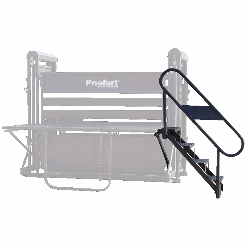 Bucking Chute Platform Stairs & Hand Rail