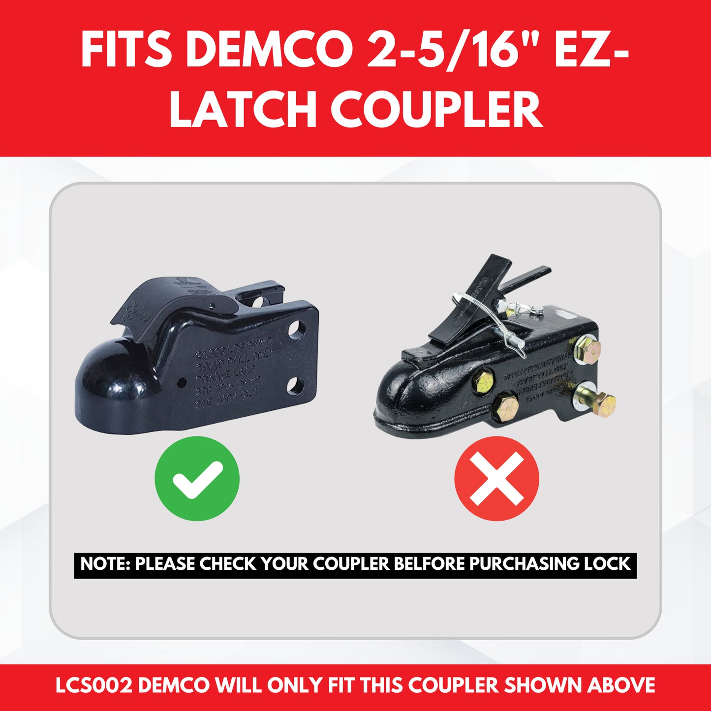 LCS002 - Demco 2 5/16" Adjustable Coupler Lock