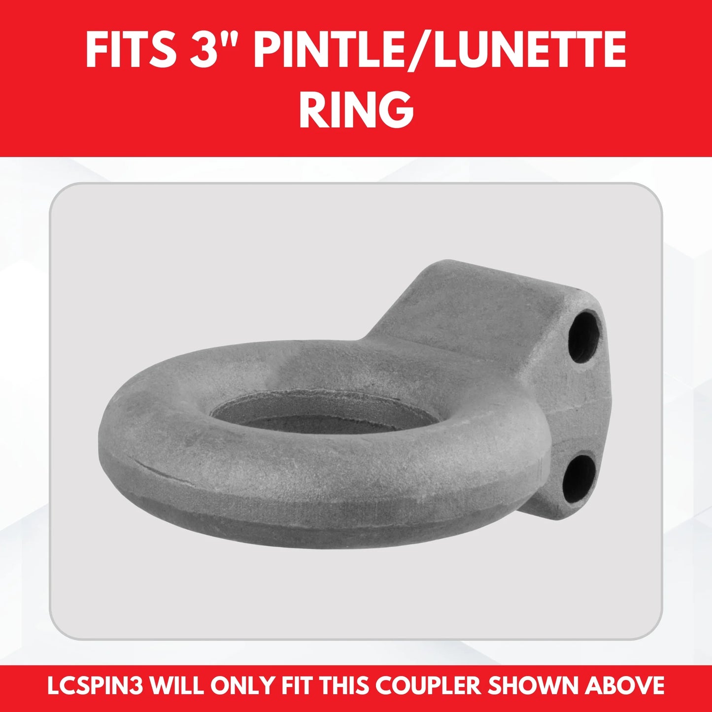 LCSPIN3 - 3" Pintle/Lunette Ring Adjustable Coupler Lock