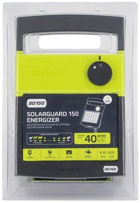PATRIOT SG 150 Solar Powered Fence Charger 10 Mile / 40 Acre