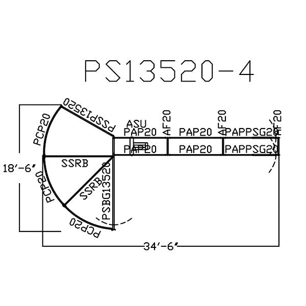 135 Degree Premier Open Sweep with 24' Alley with Palpation Panels