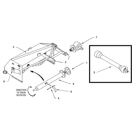 Priefert Litter Saver Drive Shaft - 32"