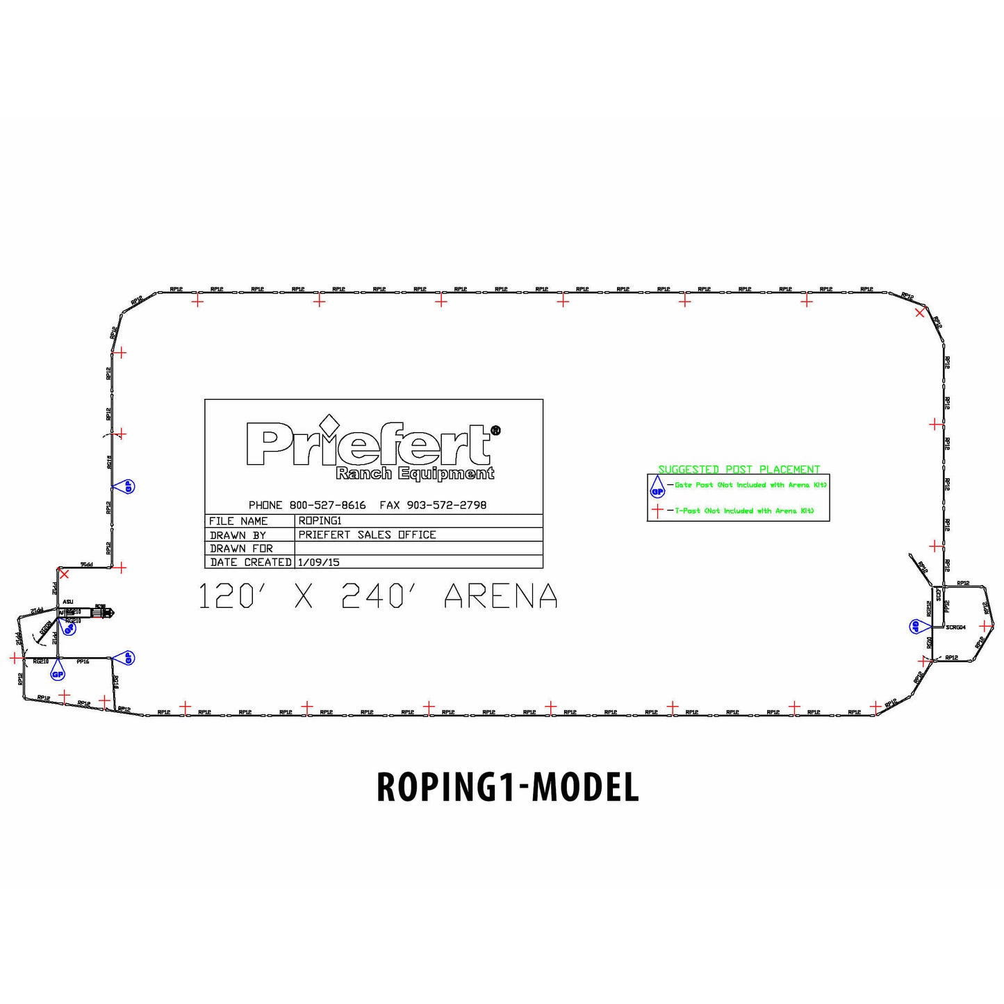 120' x 240' Basic Roping Arenas
