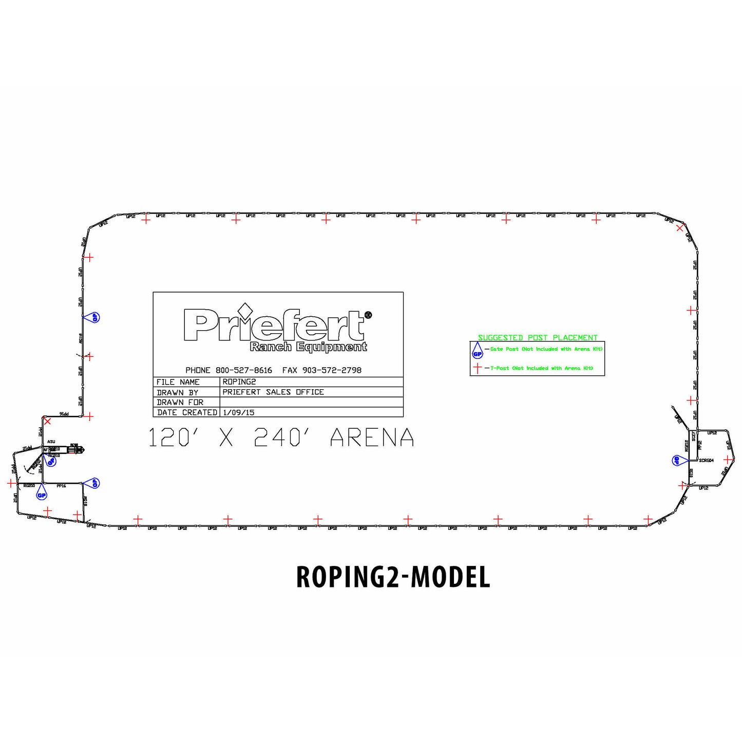 120' x 240' Basic Roping Arenas