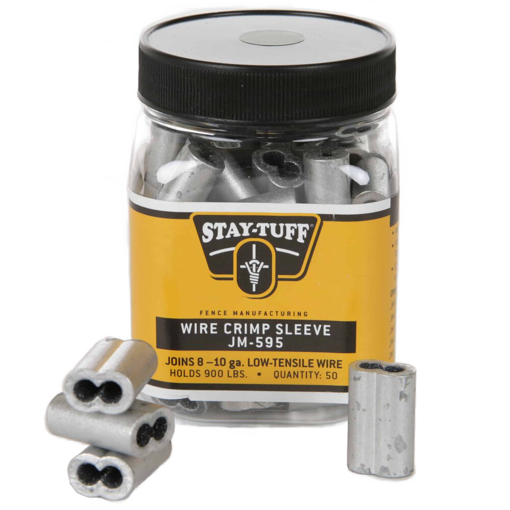A plastic container of wire crimp sleeves