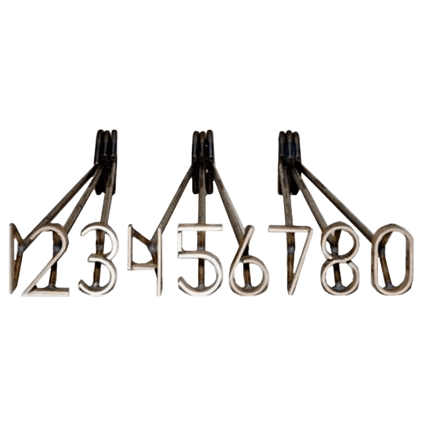 Fire Heated Number Set (0-8) - Stainless Steel