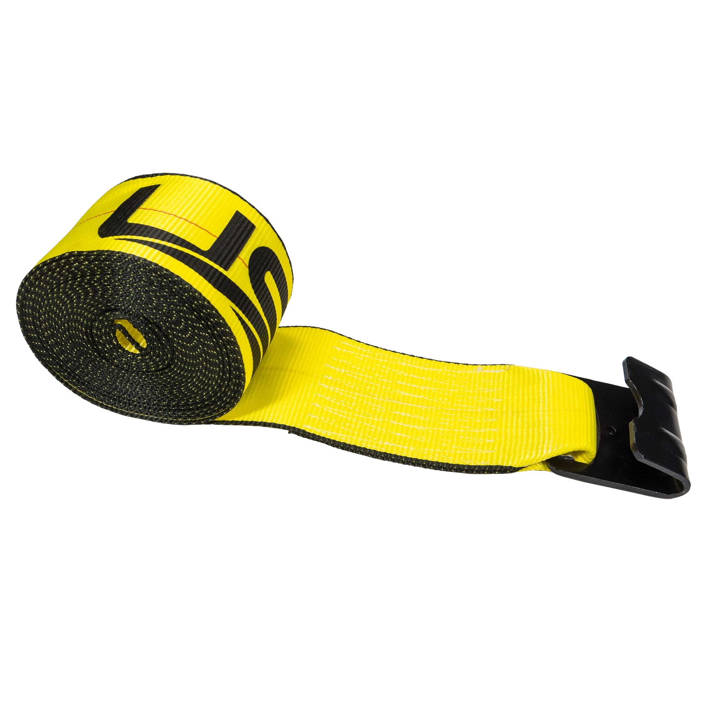 4" x 30' Winch Strap with Flat Hook | Yellow