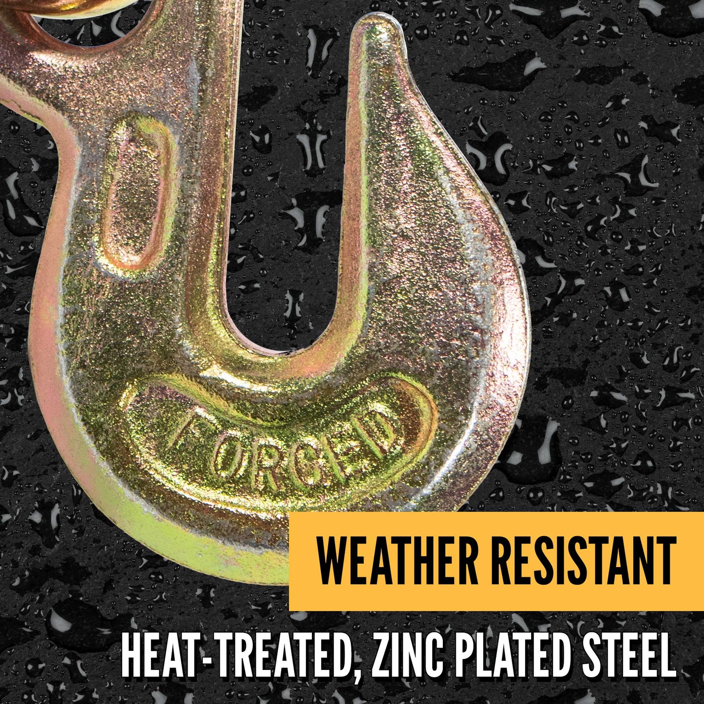 4" x 30' Winch Strap with Grab Hook | Yellow