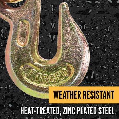 4" x 30' Winch Strap with Grab Hook | Yellow