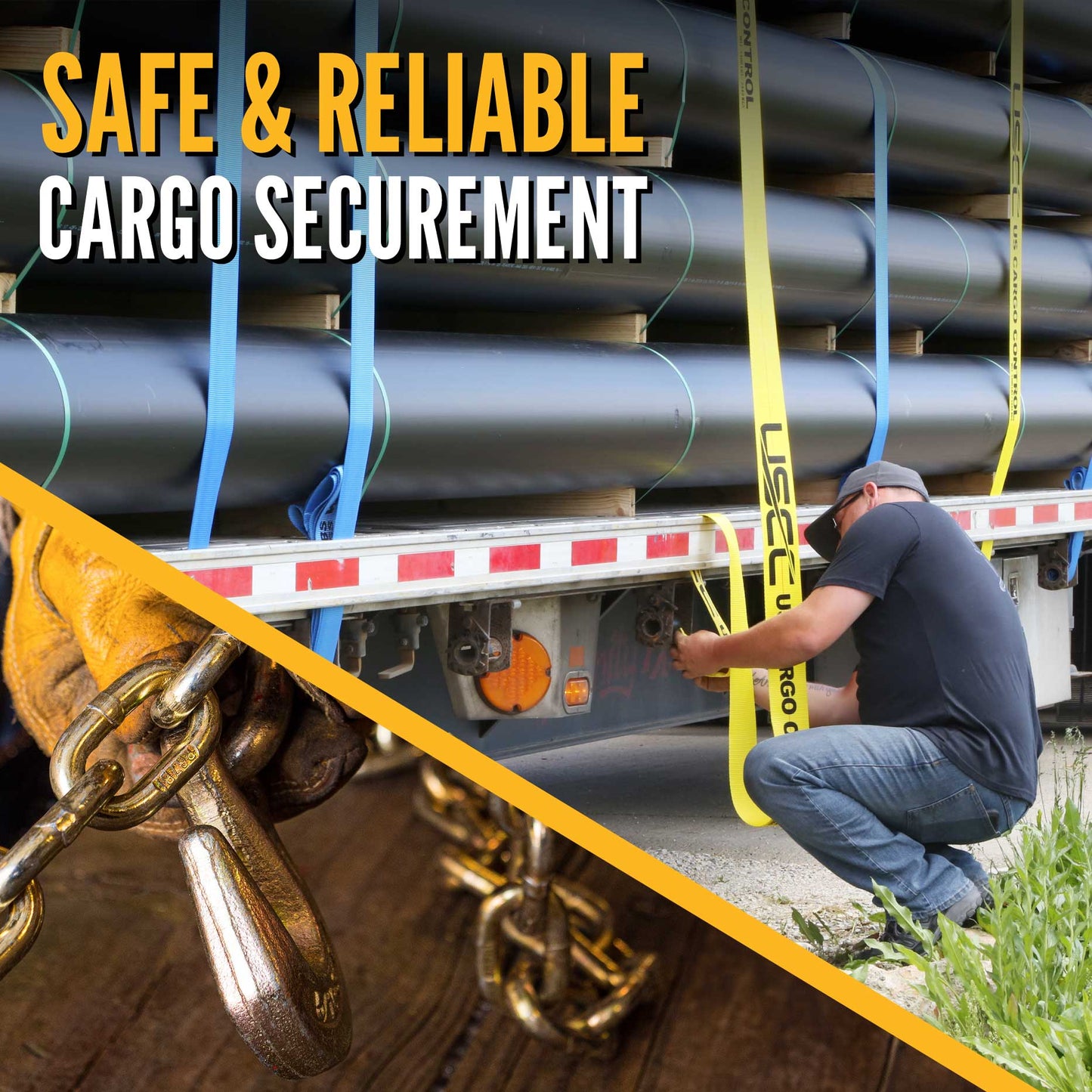 4" x 30' Winch Strap with Grab Hook | Yellow