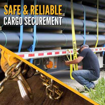 4" x 30' Winch Strap with Grab Hook | Yellow