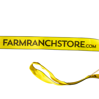 4" x 30' Winch Strap with Twisted Sewn Loop | Yellow