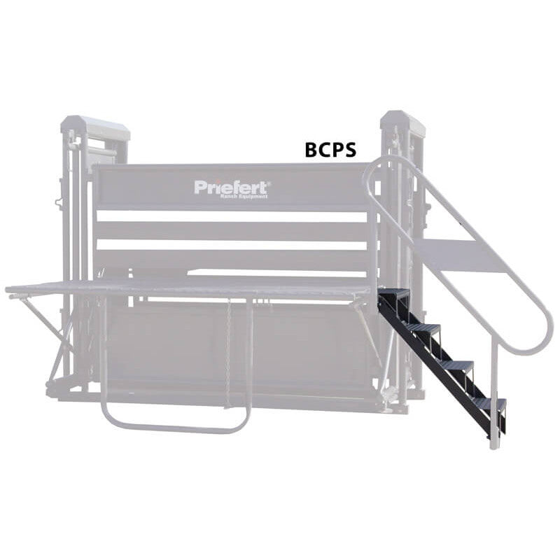 Bucking Chute Platform Stairs & Hand Rail