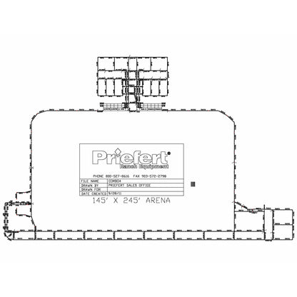 145' x 245' Roping/Rough Stock Combo w/6 Bucking Chutes - COMBO4