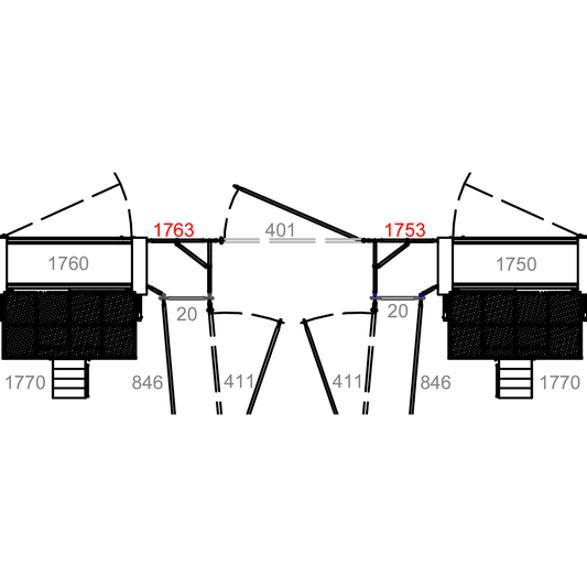 Bucking Chute Entry Corner Section - Hi-Hog
