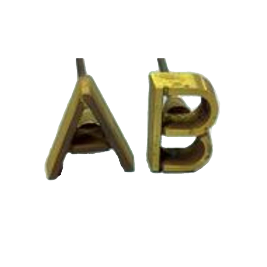 Individual Character Fire Heated Branding Iron - Brass 3" - 4"