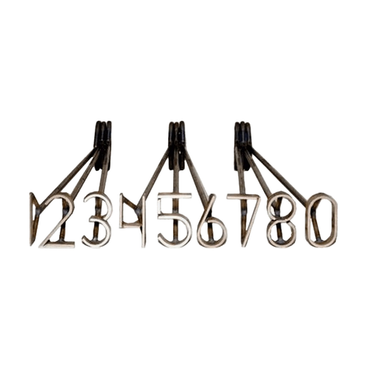 Individual Numbers Fire Heated Branding Iron - Stainless Steel - With Handle