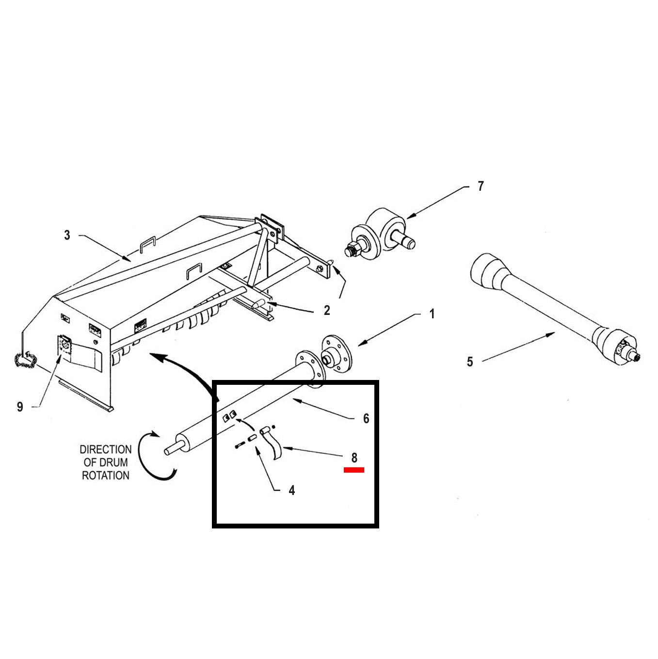 Priefert Litter Saver Hammer For Rotating Drum (5' / 7') - LS Hammer