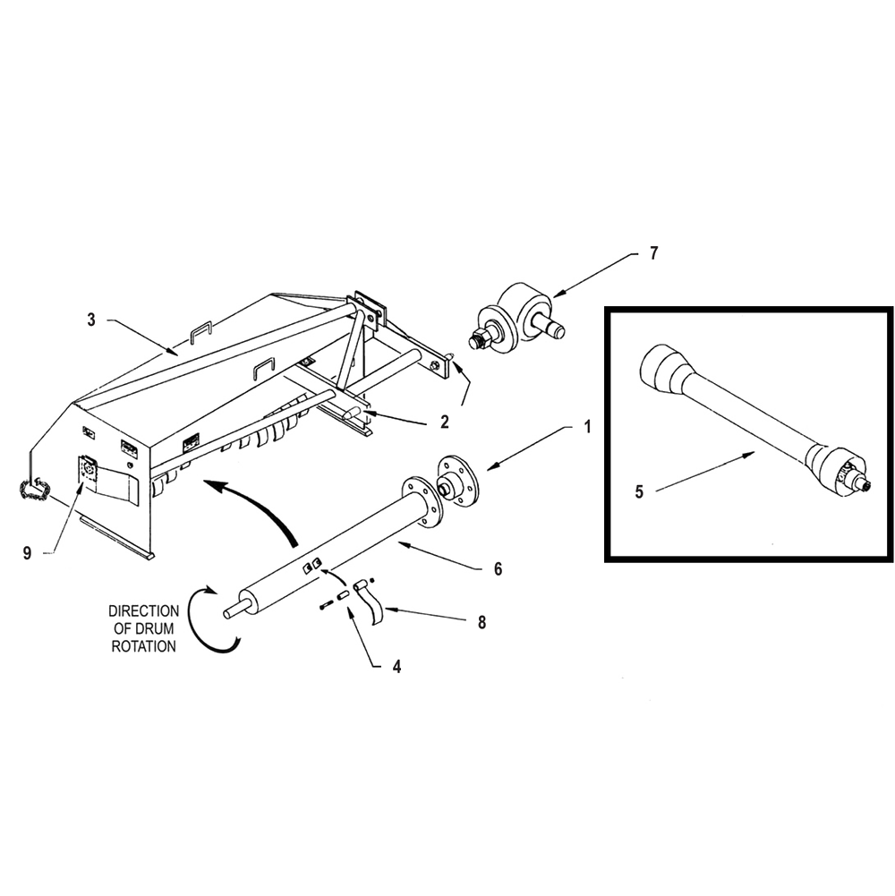 Priefert Litter Saver Drive Shaft - 32"