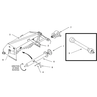 Priefert Litter Saver Drive Shaft - 32"