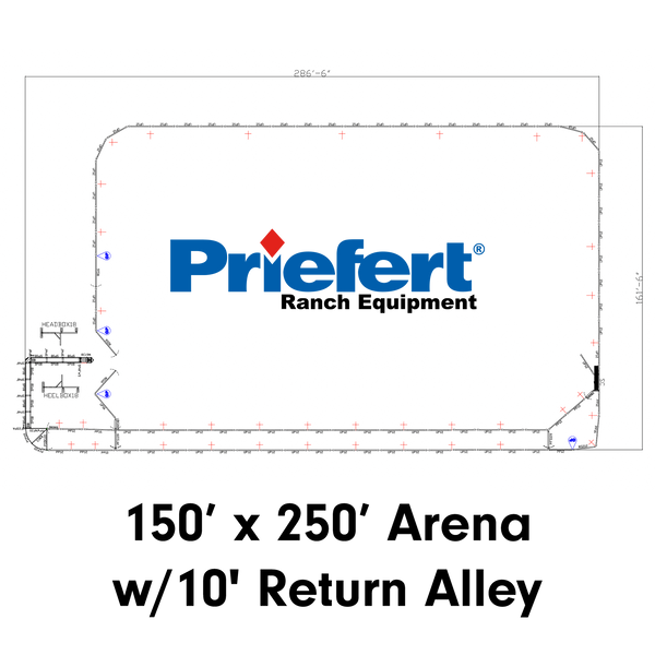 150' x 250' Roping Arena w/10' Return Alley – farmranchstore.com