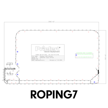 150' x 250' Roping Arena w/10' Return Alley