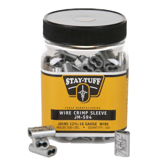A plastic container of wire crimp sleeves