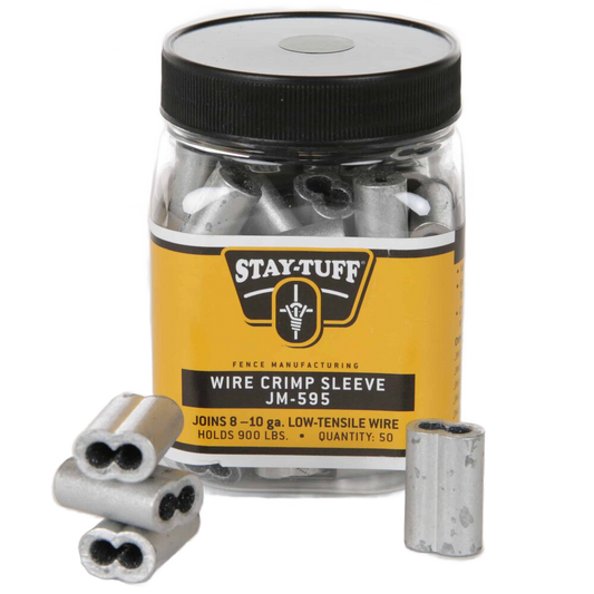 A plastic container of wire crimp sleeves