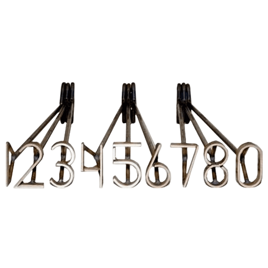 Fire Heated Number Set (0-8) - Stainless Steel