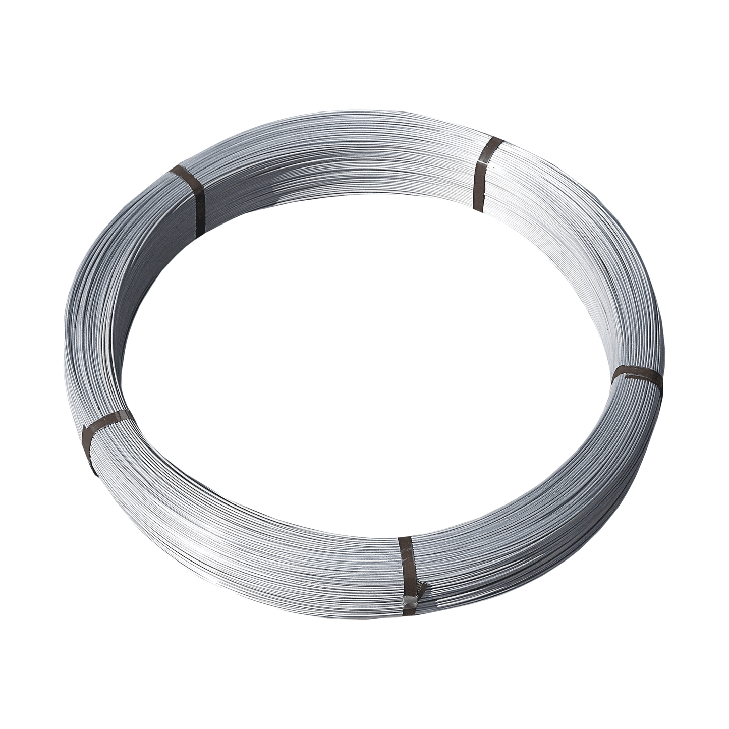 A spool of brace wire held together by metal bands