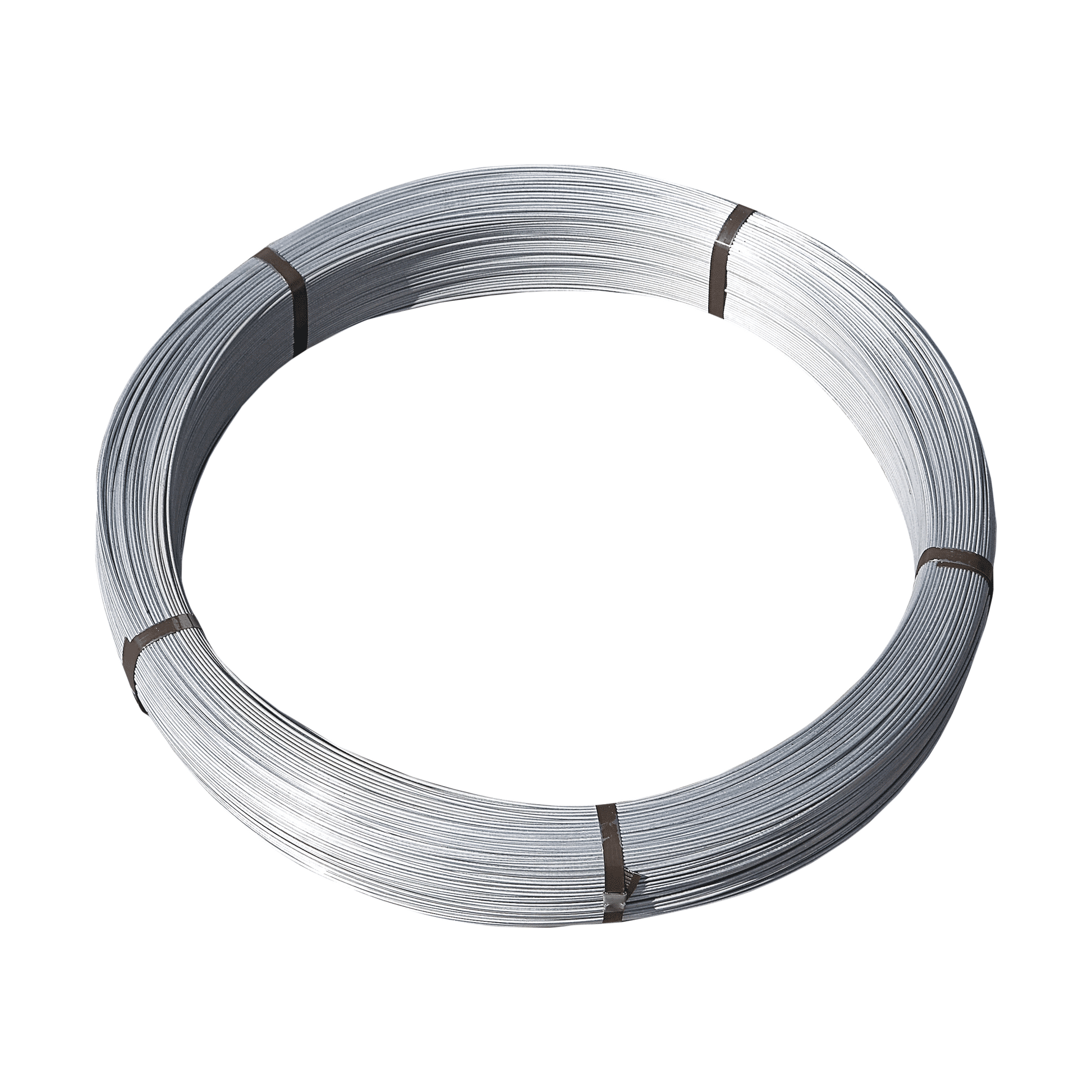 A spool of brace wire held together by metal bands